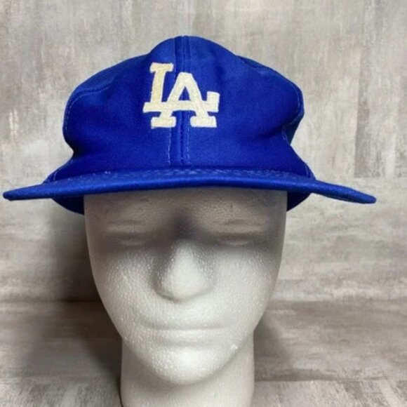 VINTAGE Los Angeles Dodgers Hat Mens Cap Snap Back MLB Baseball Trucker 90s - Picture 1 of 6